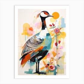Bird Painting Collage Goose 4 Art Print