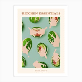 Brussel Sprouts Pattern Illustration 1 Poster Art Print