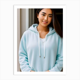 Blue Hoodie-Reimagined Art Print