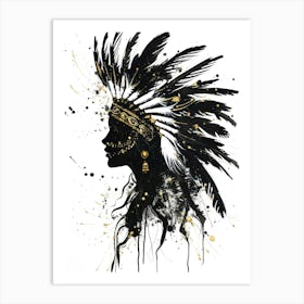 Indian Headdress 1 Art Print