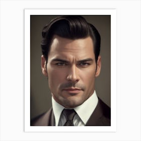 Hollywood Actor Style AI Art Art Print