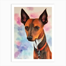 Xoloitzcuintli Watercolour Dog Art Print