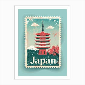 Japan Stamp Art Print