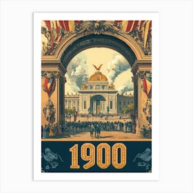 Aihrgdesign A Vintage Travel Poster Of The 1900 Paris Exposit A31ba3b5 Fb8d 42ab 99ab 9aed199136ca 2 Art Print