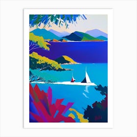 The Whitsundays 1 Australia Colourful Painting Tropical Destination Art Print