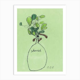 Plant drawn by Little Artist O.D.R Art Print