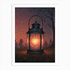 Heart Lantern 1 Art Print