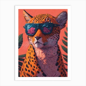 Cool Cheetah With Sunglasses Pop 1 Art Print