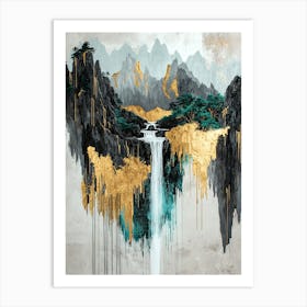 Tian Shan Glow Marble Dreamscape Art Print