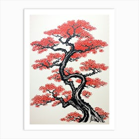 Bonsai Tree 7 Vintage Japan Poster Art Print