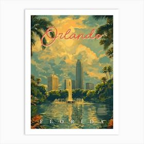 A Blast from the Past: Vintage Orlando Poster Art Print