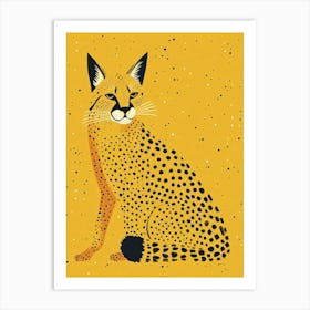 Yellow Bobcat 2 Art Print