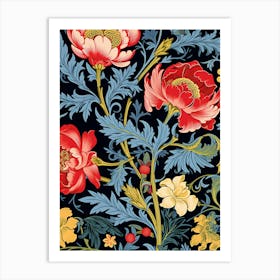 Floral Wallpaper 320 Art Print