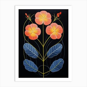 Flax Flower 2 Hilma Af Klint Inspired Flower Illustration Art Print
