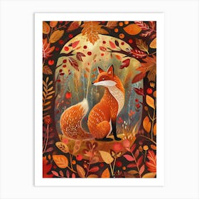 Solitary Fox In The Autumn 17 Art Print