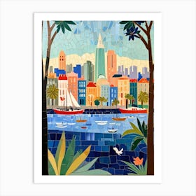 Mosaic Cityscape Art Print