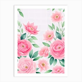 Pink Roses Art Print