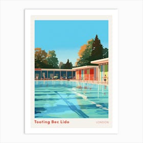 Tooting Bec Lido London 2 Swimming Poster Art Print