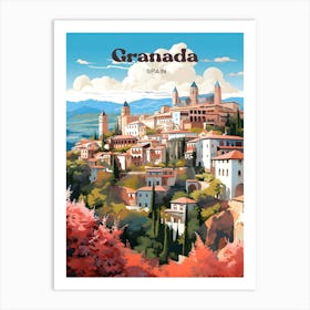 Granada Spain Andalusia Modern Travel Art Art Print