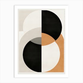 Odyssey In Beige Geometry Art Print