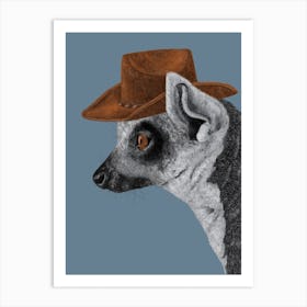 Felix The Cowboy Lemur 1 Art Print