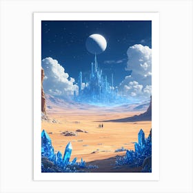 Ice Crystals In The Desert Poster