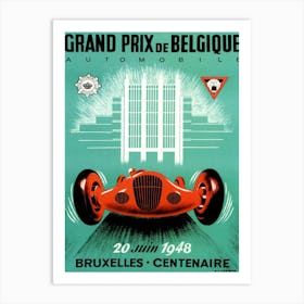 1948 Grand Prix of Belgium Race Art Print