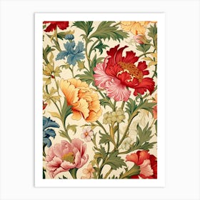 Floral Wallpaper Pattern 2 Art Print