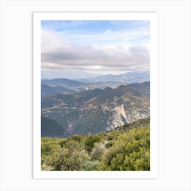 Greek Mountain Scenery Art Print