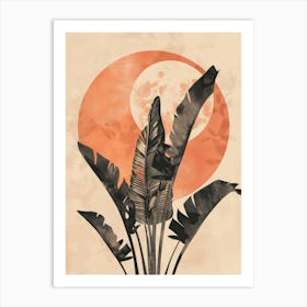 Moon And Leaves Canvas Print Art Print