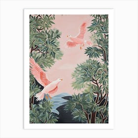 Vintage Japanese Inspired Bird Print Partridge 6 Art Print