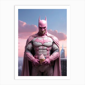 Pink Batman Art Print