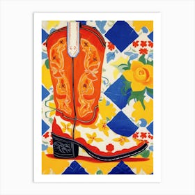 Matisse Inspired Cowgirl Boots 13 Art Print