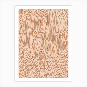 Abstract Lines In Terracotta Art Print