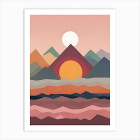 Abstract Mountain Landscape 6 Art Print
