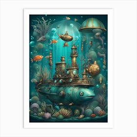 Underwater City Art Print