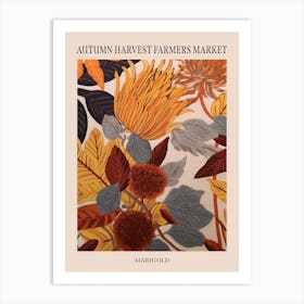 Fall Botanicals Marigold 1 Poster Art Print