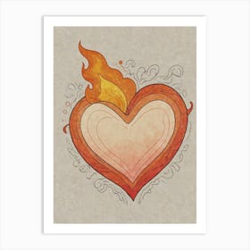 Heart Of Fire 10 Art Print