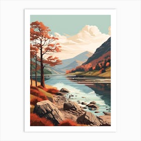 The Lake Districts Ullswater Way England 4 Hiking Trail Landscape Art Print