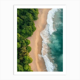 Aerial View Of A Tropical Beach 10 Art Print