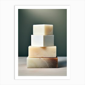 Stacked Soap Bars, Stone Art Art Print