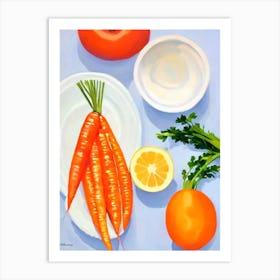 Carrot Tablescape vegetable Art Print
