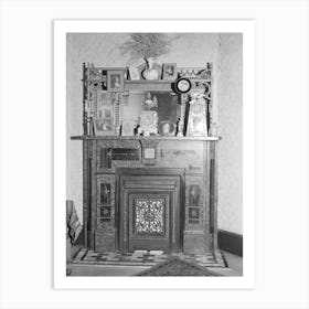 Fireplace And Mantel In A Mount Vernon, Indiana, Home By Russell Lee Art Print