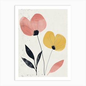 Orlando Flower Market Boho Minimalist Style 1 Art Print