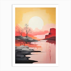 Abstract Minimalist Landscape 6 Art Print