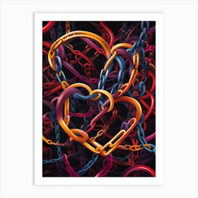 Heart Of Chains 1 Art Print