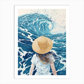 Mermaid In The Ocean Art Print