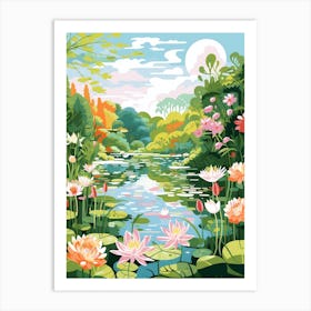 Monets Garden Usa  Illustration 1  Art Print