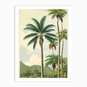 El Yunque Beach Puerto Rico Vintage Art Print