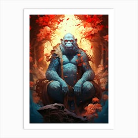 Gorilla In The Forest 2 Art Print